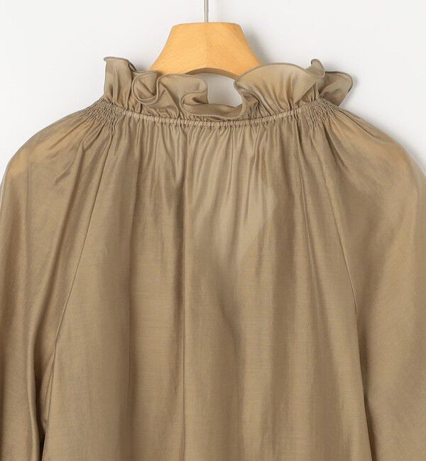 NOLLEY'S sophi「ウォッシャブルシアーオーガンジーフリルネックブラウス」|シャツ・ブラウス|