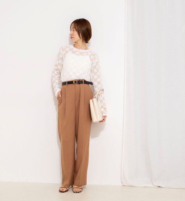 NOLLEY'S「ウォッシャブルレースロンT」|Tシャツ・カットソー|