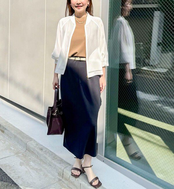 NOLLEY'S sophi「ウォッシャブルカラミメッシュジップアップブルゾン」|ブルゾン・スタジャン|