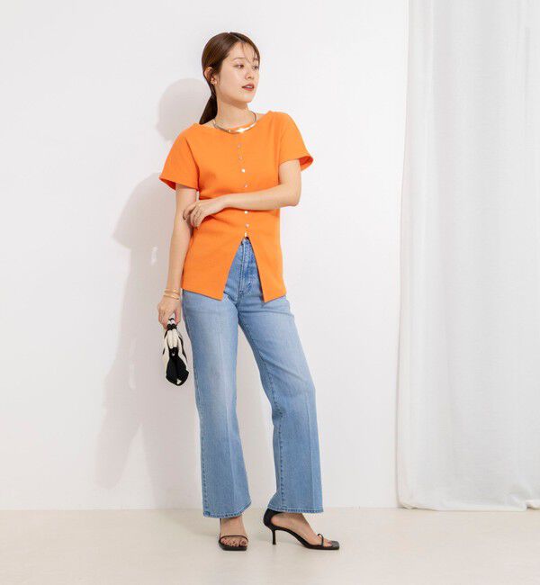 NOLLEY'S「ウォッシャブルスリット2WAYプルオーバー」|Tシャツ・カットソー|