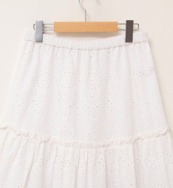 MAQWEL「【MAQWEL/マクウェル】ウォッシャブルコツトンレースティアードスカート」|スカート|