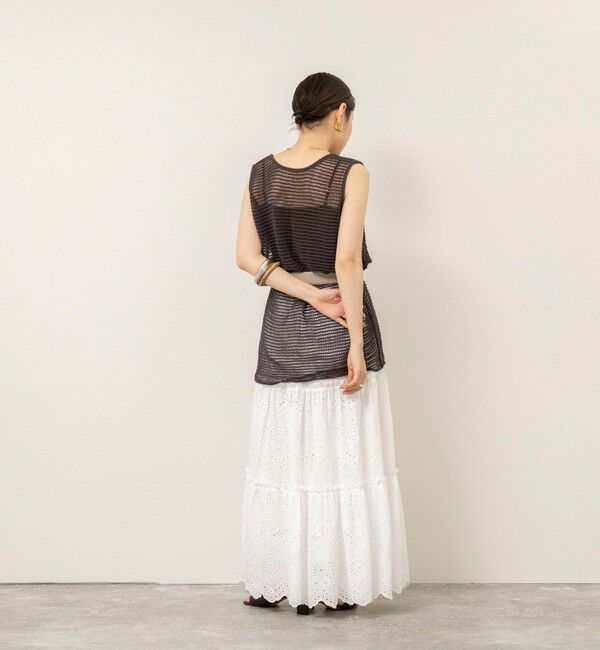 MAQWEL「【MAQWEL/マクウェル】ウォッシャブルコツトンレースティアードスカート」|スカート|