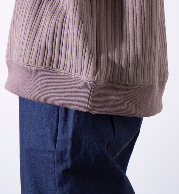 GLOSTER「【GLOSTER/グロスター】 ストライプ キルティング スウェット プルオーバー」|スウェット・ジャージ|