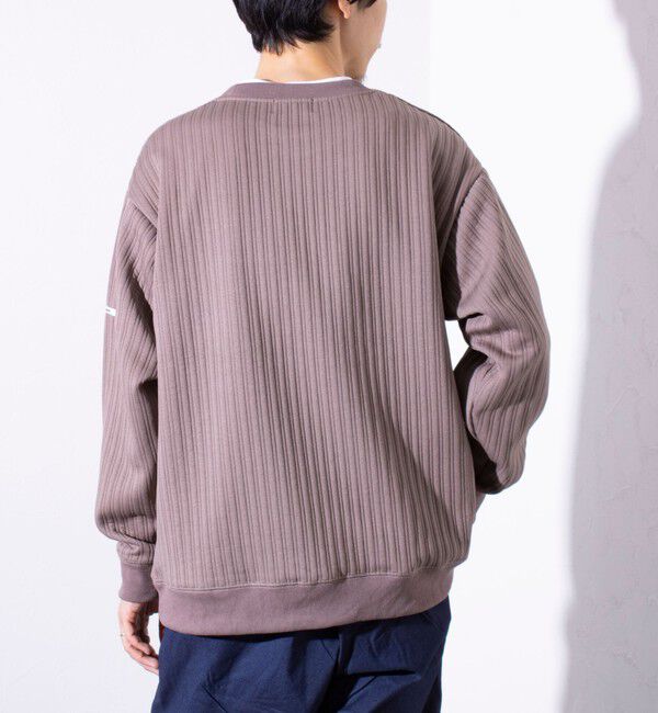 GLOSTER「【GLOSTER/グロスター】 ストライプ キルティング スウェット プルオーバー」|スウェット・ジャージ|