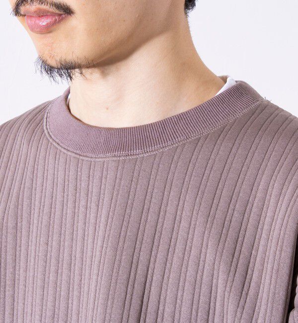 GLOSTER「【GLOSTER/グロスター】 ストライプ キルティング スウェット プルオーバー」|スウェット・ジャージ|