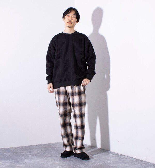 GLOSTER「【GLOSTER/グロスター】 ストライプ キルティング スウェット プルオーバー」|スウェット・ジャージ|