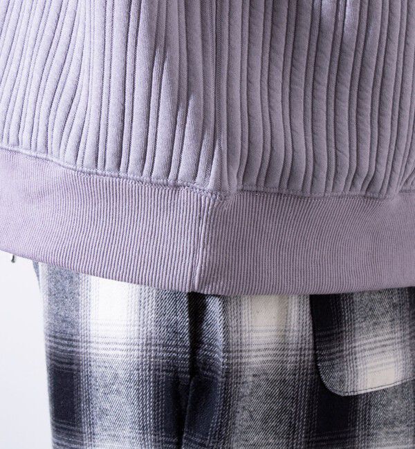 GLOSTER「【GLOSTER/グロスター】 ストライプ キルティング スウェット プルオーバー」|スウェット・ジャージ|