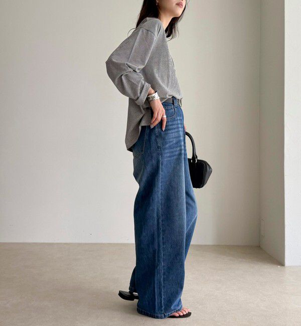 fredy emue「カラーストレートデニムパンツ」|デニム|