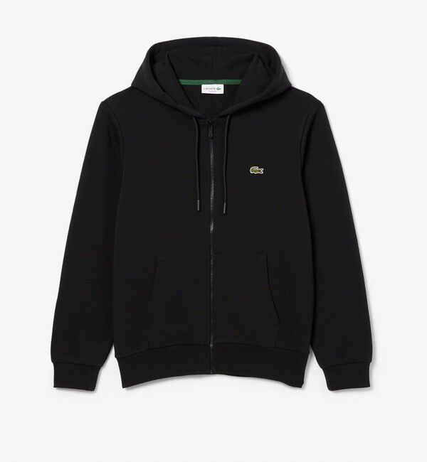 GLOSTER「【LACOSTE/ラコステ】エッセンシャルジップスウェットフーディー」|パーカー|ブラック