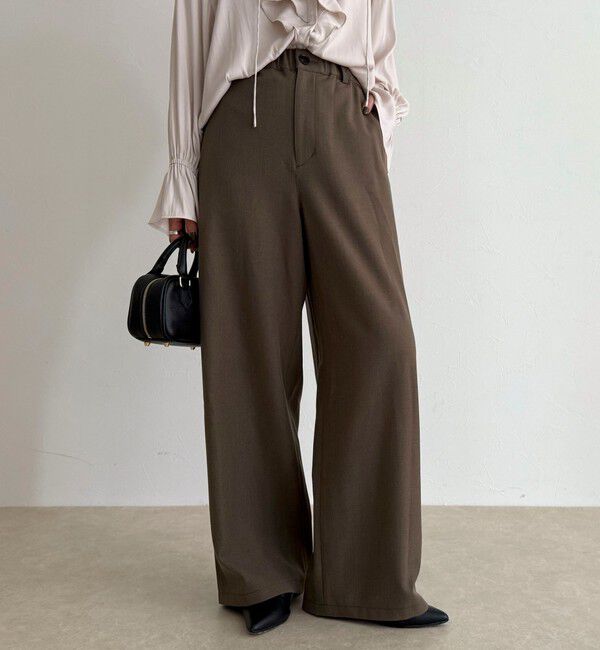 fredy emue「ウールライクイージーワークパンツ」|チノ|