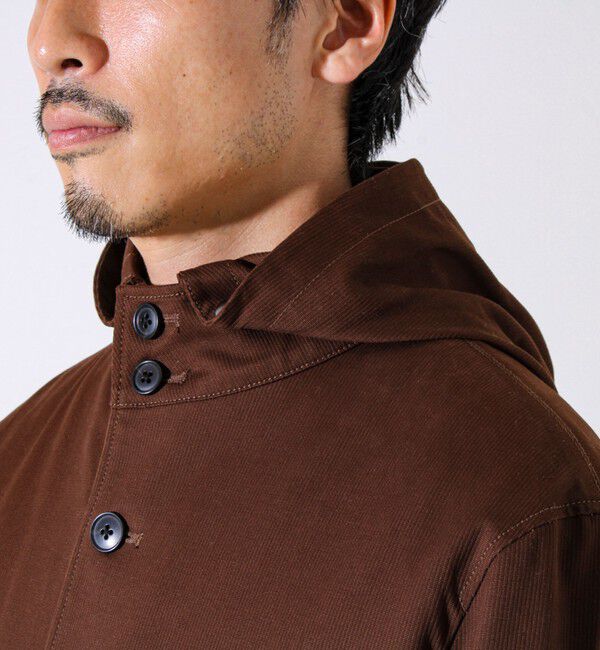 GLOSTER「【GLOSTER定番/ビジカジ対応】コードストライプ スタンドフードブルゾン」|ブルゾン・スタジャン|