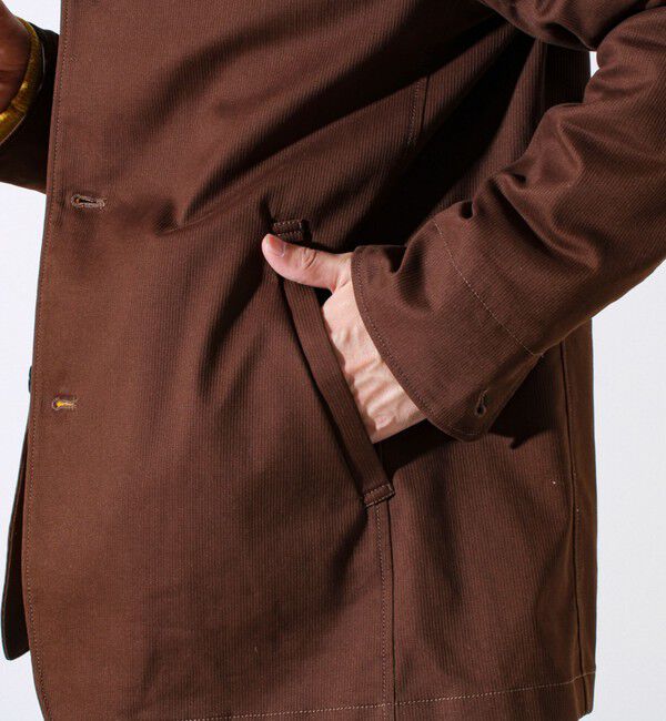 GLOSTER「【GLOSTER定番/ビジカジ対応】コードストライプ スタンドフードブルゾン」|ブルゾン・スタジャン|