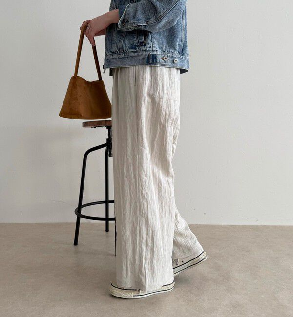 fredy emue「こなれワッシャータックイージーパンツ」|チノ|