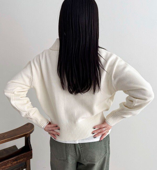 fredy emue「コットン衿付きVネックカーディガン」|カーディガン|