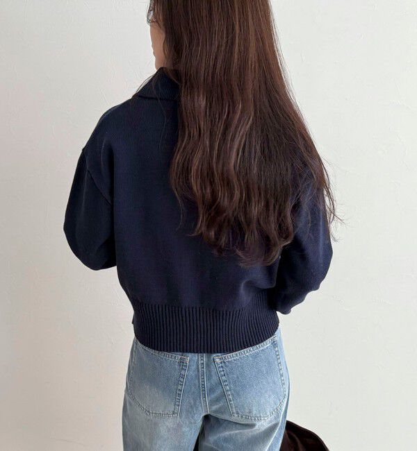 fredy emue「コットン衿付きVネックカーディガン」|カーディガン|