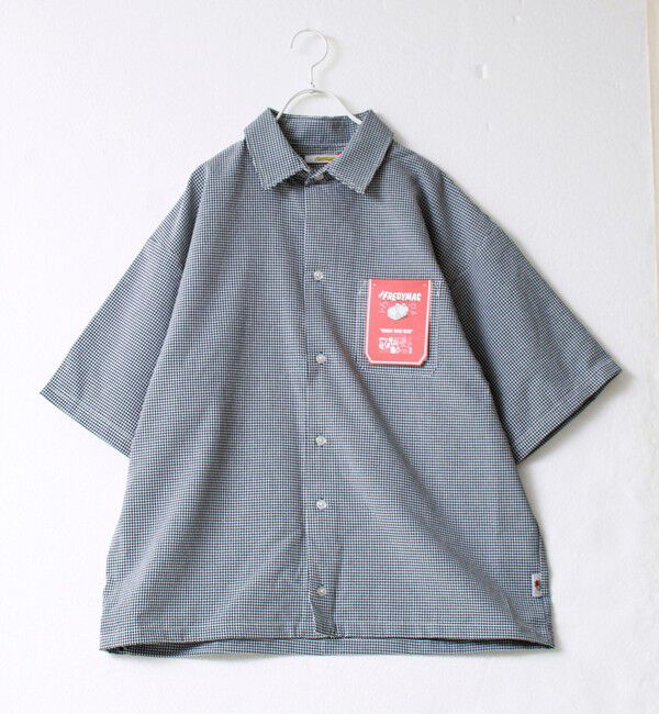 FREDY MAC「【FREDYMAC/フレディマック】シアサッカーチェックS/Sシャツ」|シャツ・ブラウス|ブラック系その他