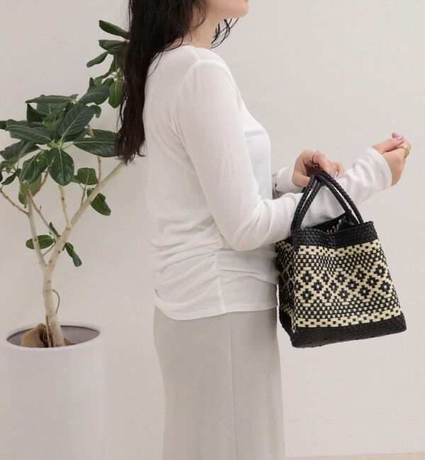 fredy emue「サイドギャザーシアーロンTシャツ」|Tシャツ・カットソー|