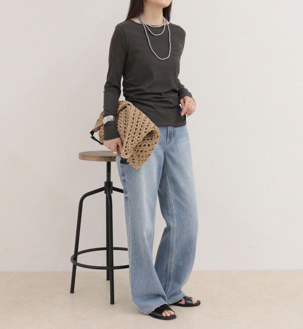 fredy emue「サイドギャザーシアーロンTシャツ」|Tシャツ・カットソー|