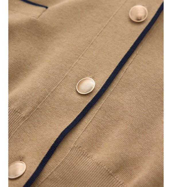 SALON adam et rope'「【WEB限定】メタルボタンスウェットライクラインカーディガン 3[新色追加]」|カーディガン|