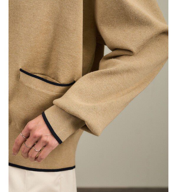 SALON adam et rope'「【WEB限定】メタルボタンスウェットライクラインカーディガン 3[新色追加]」|カーディガン|