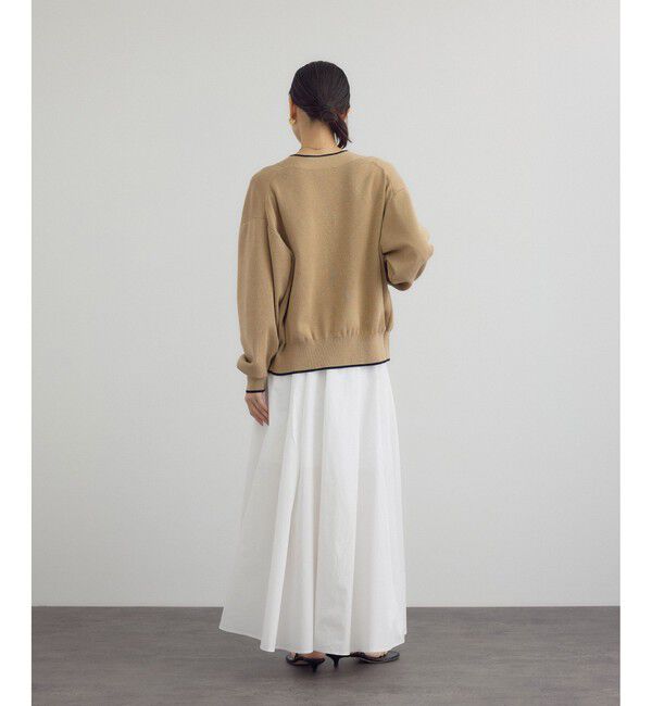 SALON adam et rope'「【WEB限定】メタルボタンスウェットライクラインカーディガン 3[新色追加]」|カーディガン|