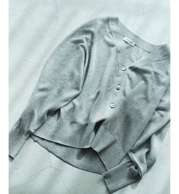 SALON adam et rope'「ブライトラメVネックシアーカーディガン / UV対策・冷房対策」|カーディガン|