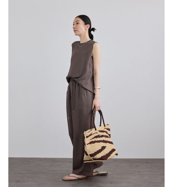 SALON adam et rope'「ブライトツイルイージーパンツ / セットアップ対応」|チノ|