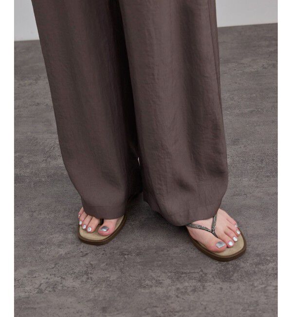 SALON adam et rope'「ブライトツイルイージーパンツ / セットアップ対応」|チノ|