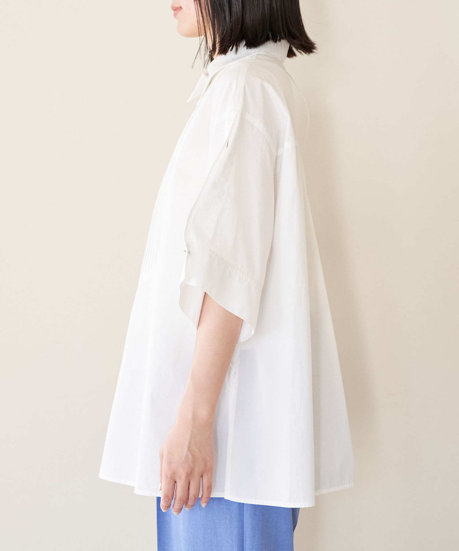 VIS「【洗える】オーバーサイズピンタックシャツ」|シャツ・ブラウス|