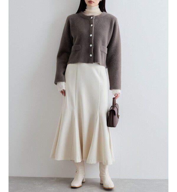 VIS「美easyウーリッシュバックレースアップマーメイドSK」|スカート|