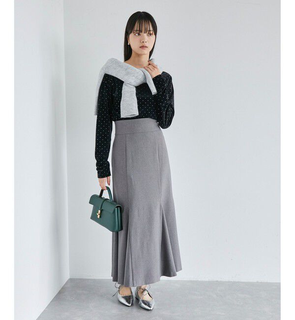 VIS「美easyウーリッシュバックレースアップマーメイドSK」|スカート|