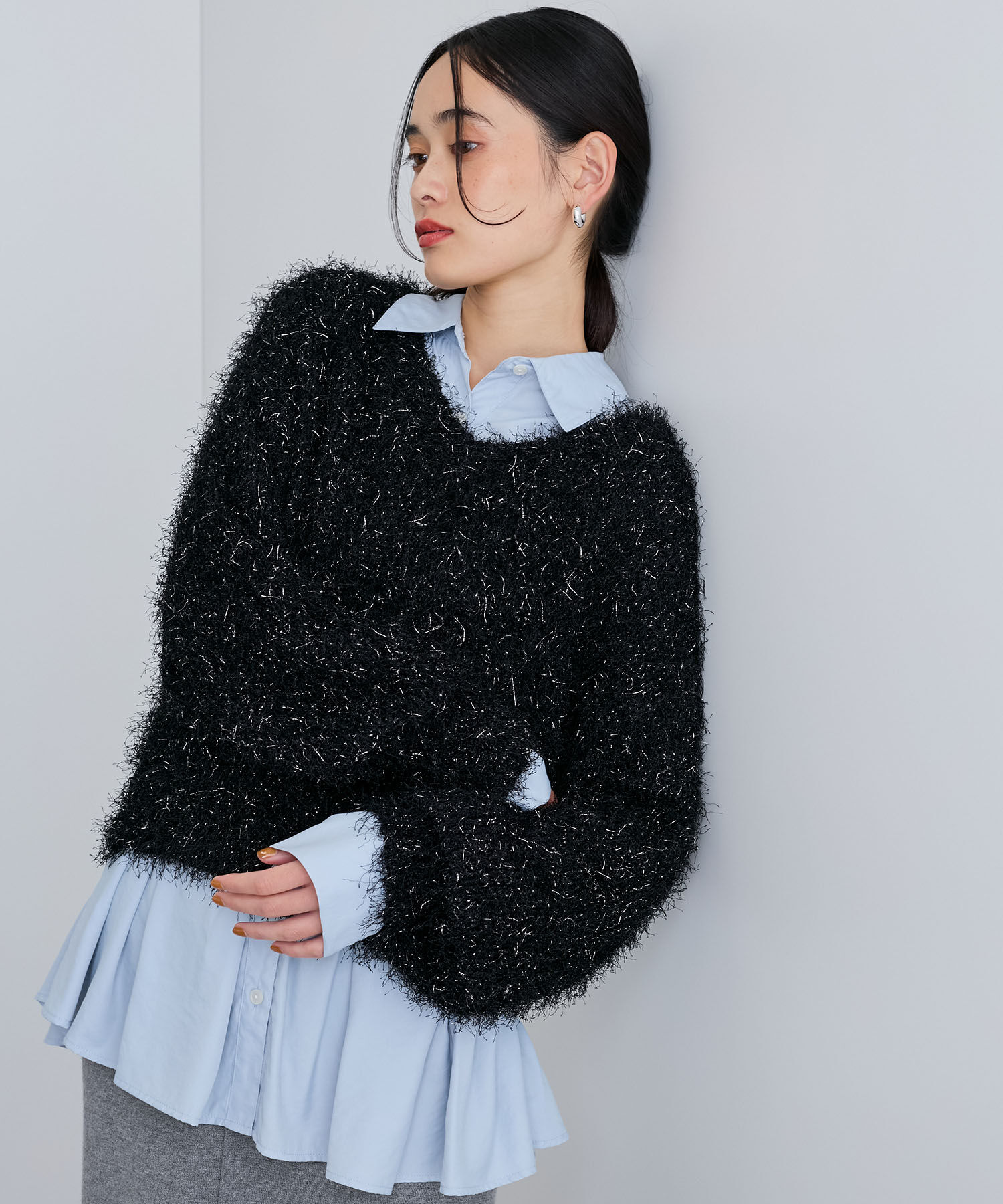 VIS「【洗える】ふわキラニットプルオーバー」|ニット・セーター|