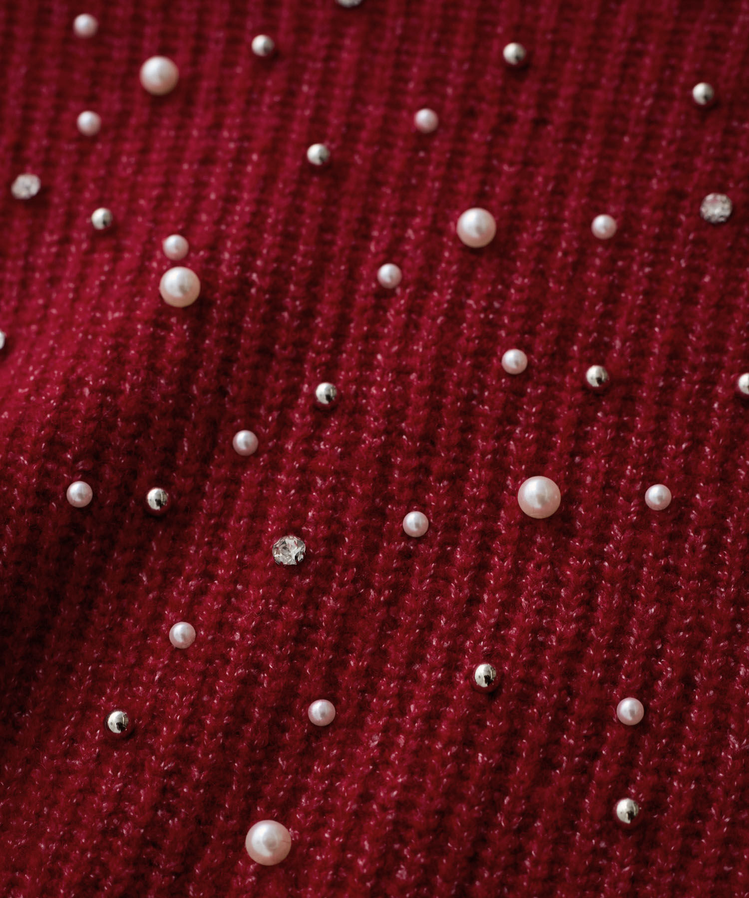 VIS「ビジュー付きニットワンピース」|ワンピース|