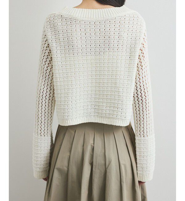 VIS「透かし編みニットプルオーバー」|ニット・セーター|
