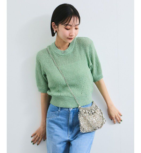 VIS「【洗える】アイレットブークレコンパクトニット」|Tシャツ・カットソー|