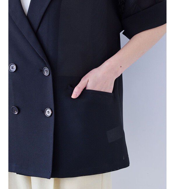 VIS「【洗える】メッシュドルマンサマージャケット」|テーラードジャケット|