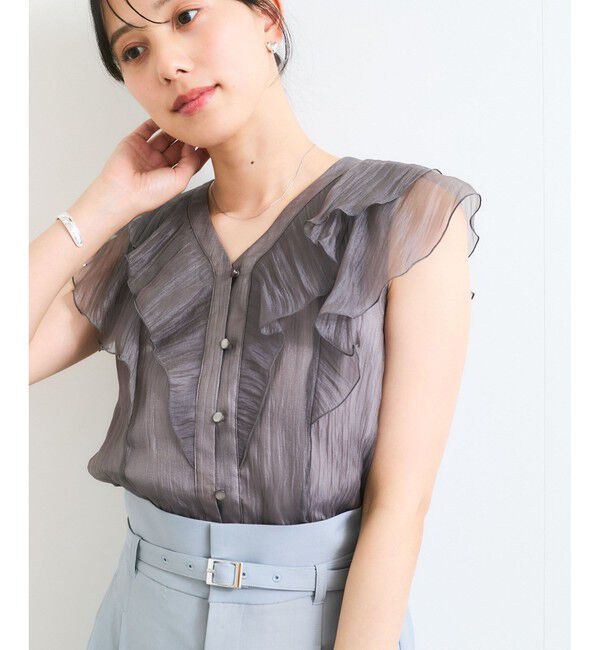 VIS「シアーフリルブラウス」|シャツ・ブラウス|