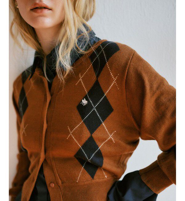 VIS「【POLO BCS】VIS別注アーガイルニットカーディガン」|カーディガン|