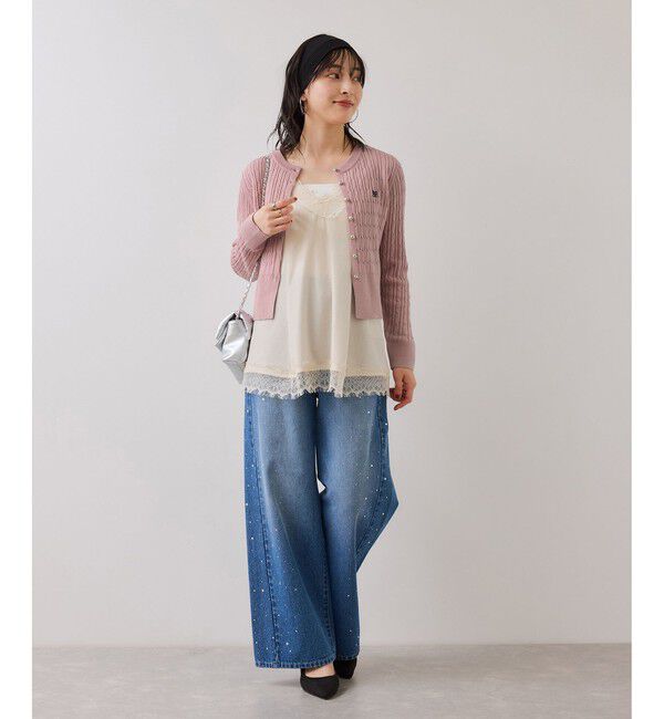 VIS「 ケーブルコンパクトカーディガン」|カーディガン|