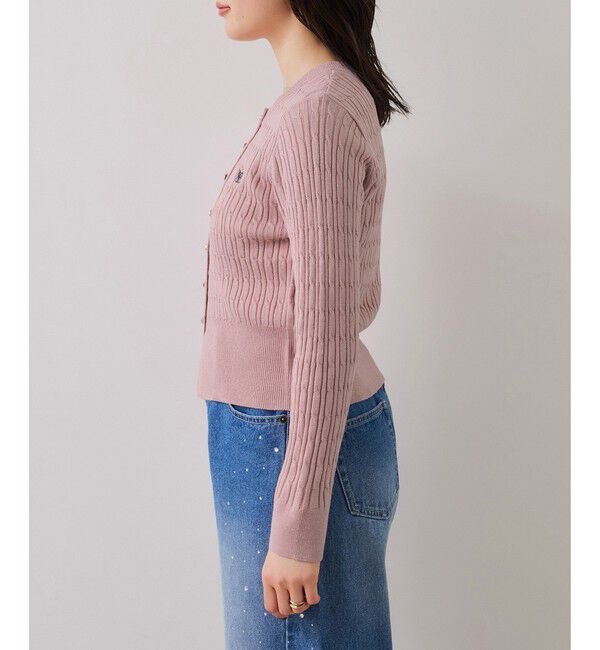 VIS「 ケーブルコンパクトカーディガン」|カーディガン|