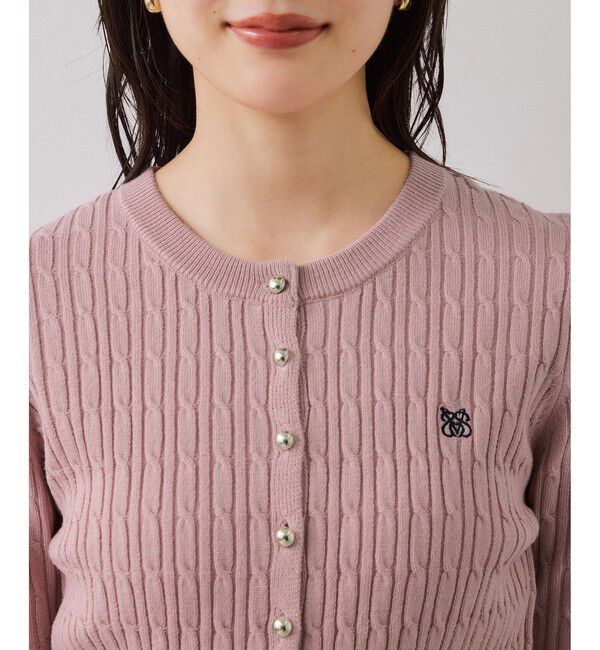 VIS「 ケーブルコンパクトカーディガン」|カーディガン|