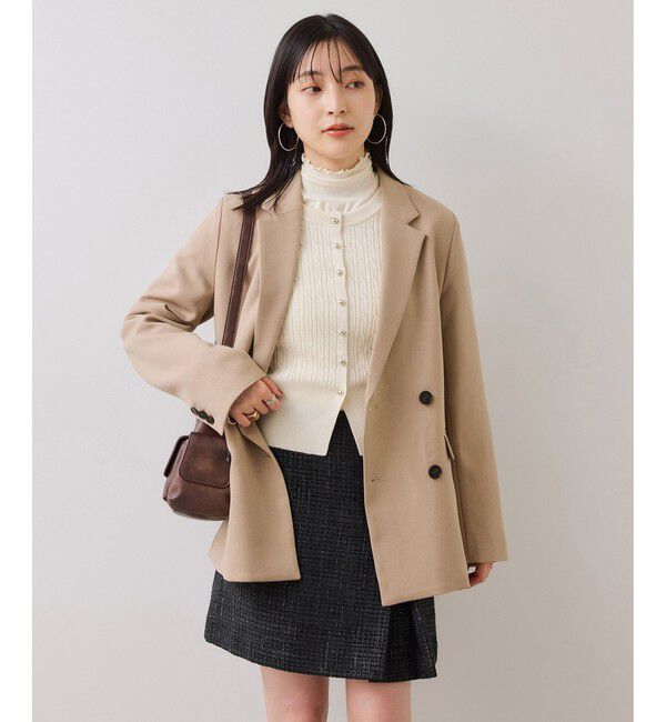 VIS「 ケーブルコンパクトカーディガン」|カーディガン|