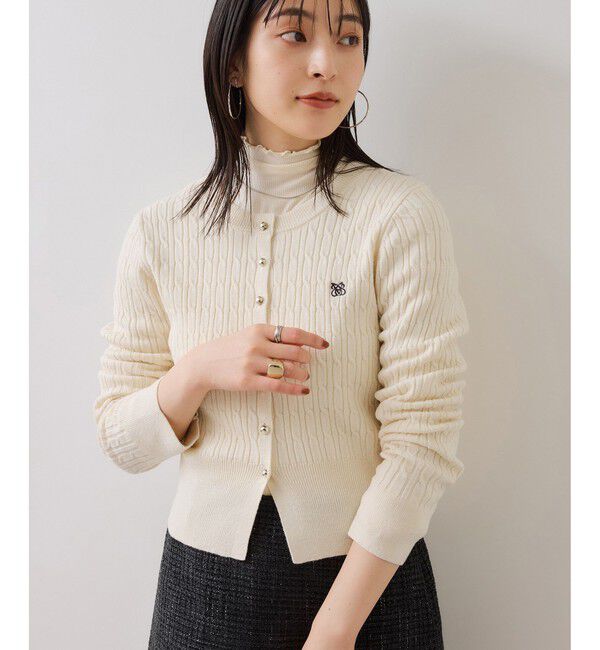 VIS「 ケーブルコンパクトカーディガン」|カーディガン|
