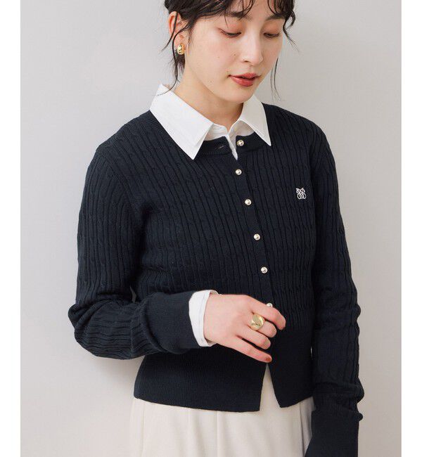 VIS「 ケーブルコンパクトカーディガン」|カーディガン|