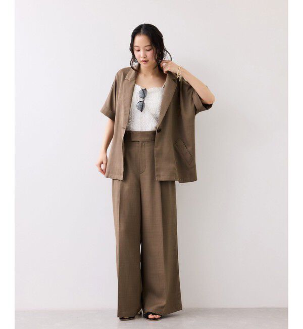 VIS「Light Airyセットアップパンツ/UVケア・接触冷感・吸水速乾」|チノ|