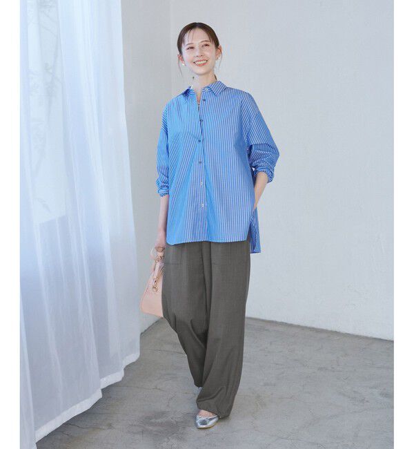 Rope&rsquo;Picnic「ドロストリラックスイージーワイドパンツ」|チノ|