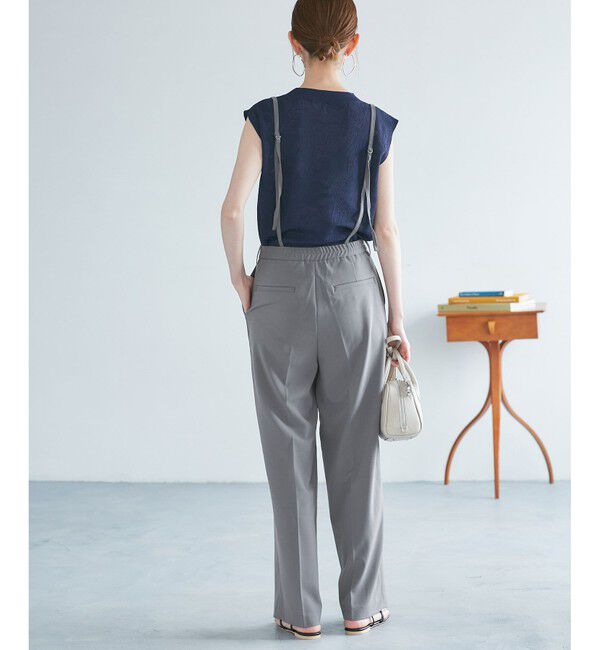 Rope&rsquo;Picnic「【3サイズ展開】サスペンダー付きワイドパンツ」|チノ|