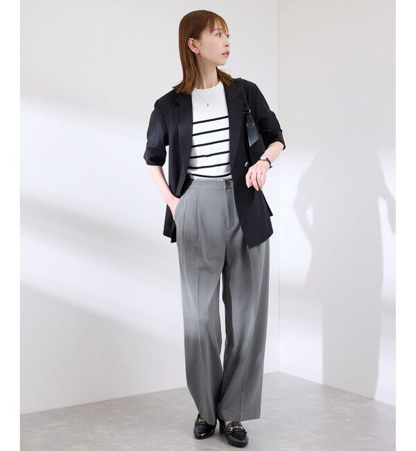 Rope&rsquo;Picnic「【3サイズ展開】サスペンダー付きワイドパンツ」|チノ|