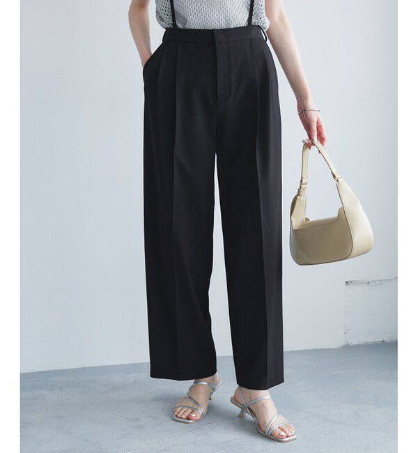 Rope&rsquo;Picnic「【3サイズ展開】サスペンダー付きワイドパンツ」|チノ|