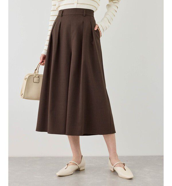 Rope&rsquo;Picnic「カナパ ガウチョパンツ/セットアップ対応・UV・抗菌防臭・接触冷感」|チノ|